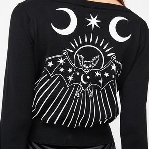 Starry Eyed Bat Kimono Cardigan crop top